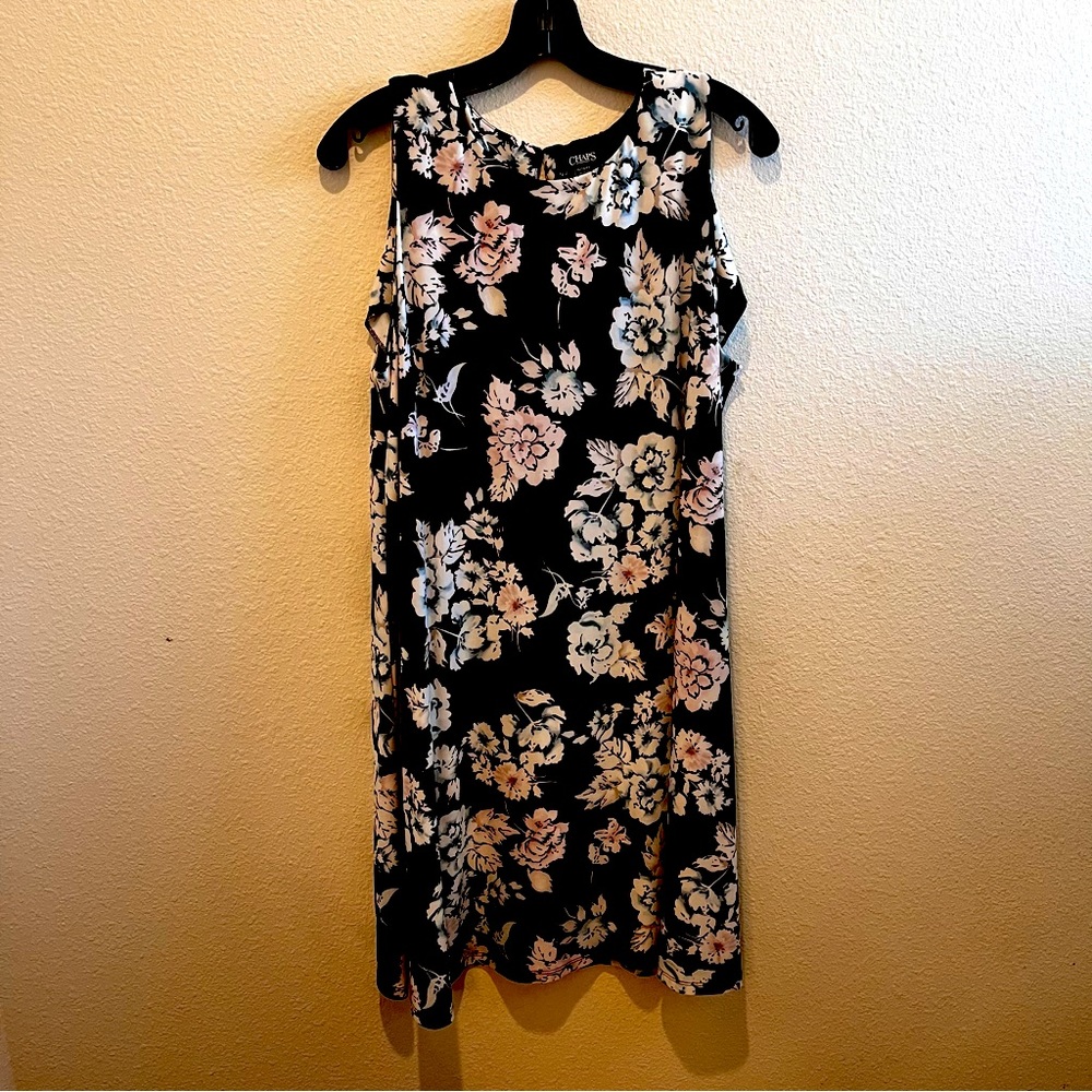 CHAPS XL sleeveless print dress.